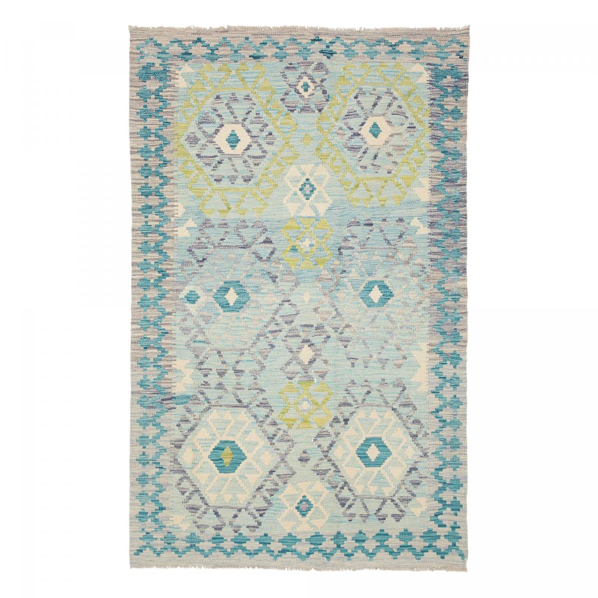 Tapis d'orient géométrique, tissé plat en laine, KILIM 14