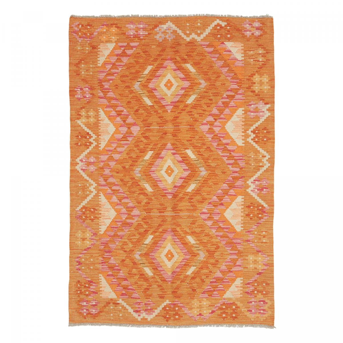 Tapis d'orient, motif ethnique, artisanal en laine naturelle