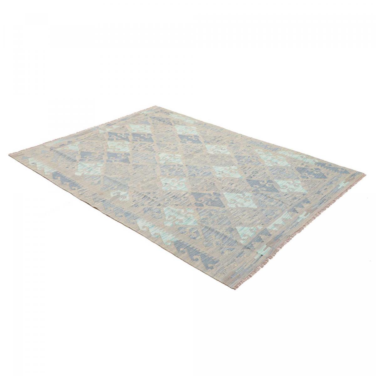 Tapis d'orient au motif géométrique, tissage plat naturel, KILIM 18 — vue 4