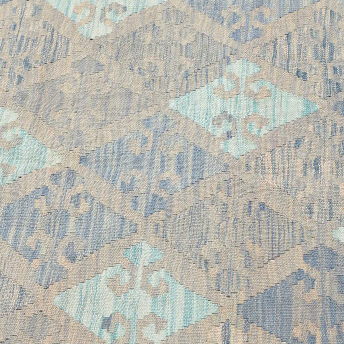 Tapis d'orient au motif géométrique, tissage plat naturel, KILIM 18 — vue 5