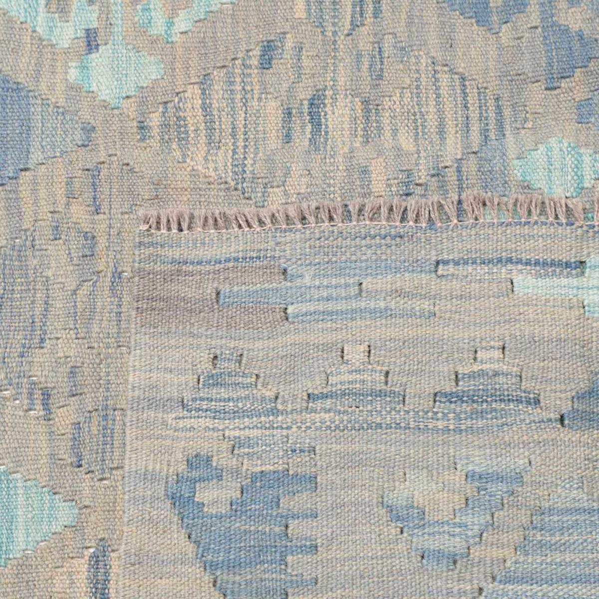 Tapis d'orient au motif géométrique, tissage plat naturel, KILIM 18 — vue 6