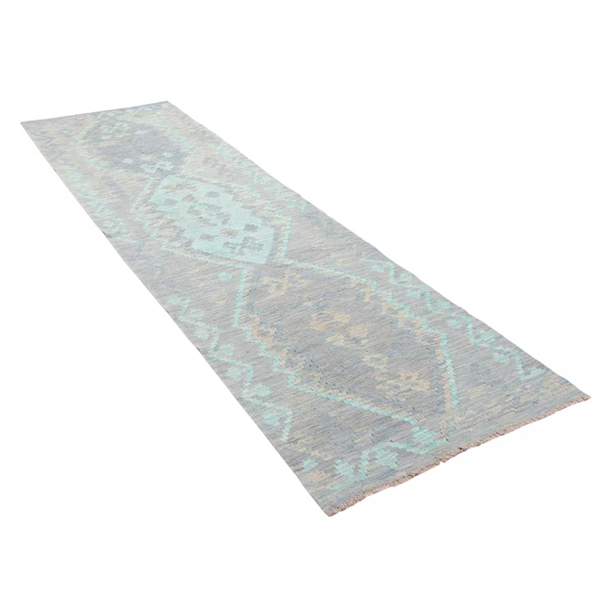 Tapis d'orient géométrique, tissé à plat, laine naturelle, KILIM 19 — vue 4