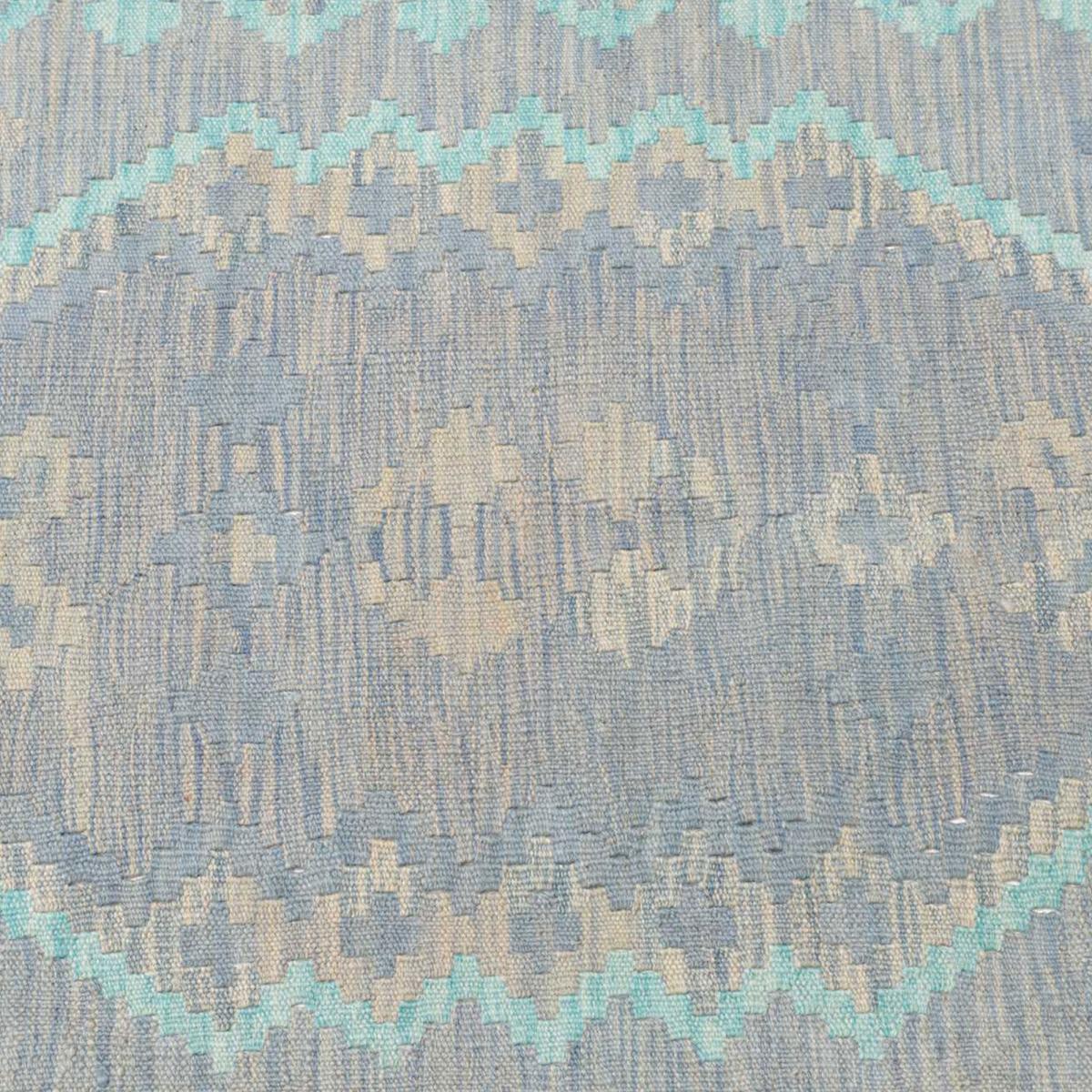 Tapis d'orient géométrique, tissé à plat, laine naturelle, KILIM 19 — vue 5
