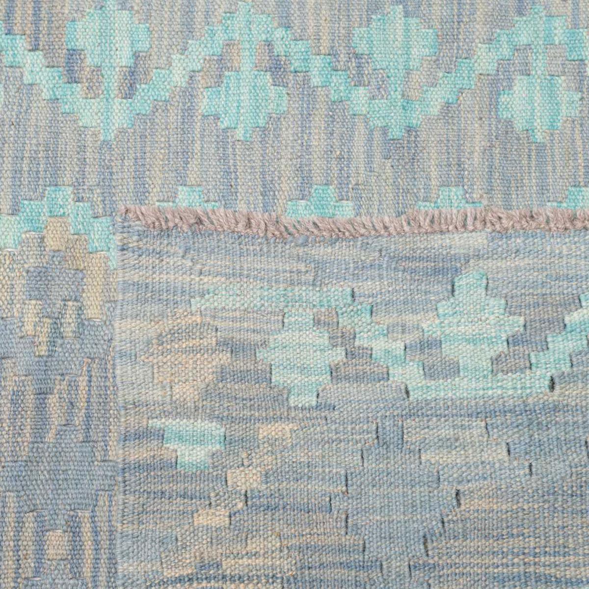 Tapis d'orient géométrique, tissé à plat, laine naturelle, KILIM 19 — vue 6