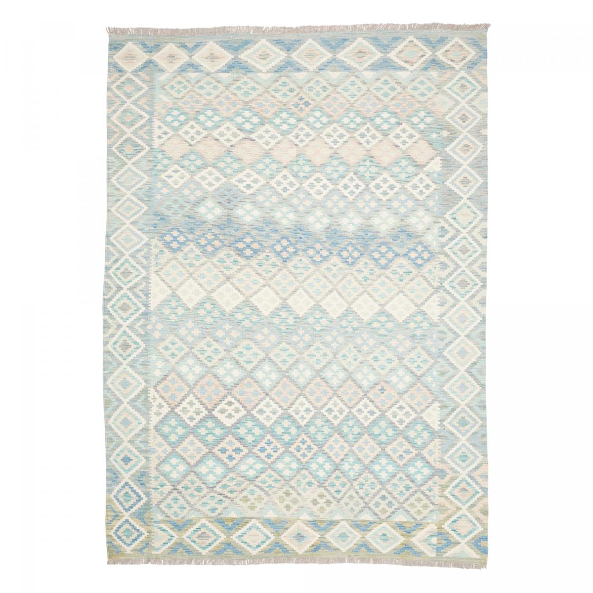 Tapis d'orient géométrique, tissé plat en laine, KILIM 20