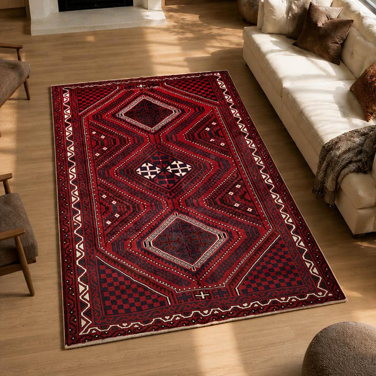 Tapis d'orient au motif oriental, noué main en laine, LORI 2 — vue 3
