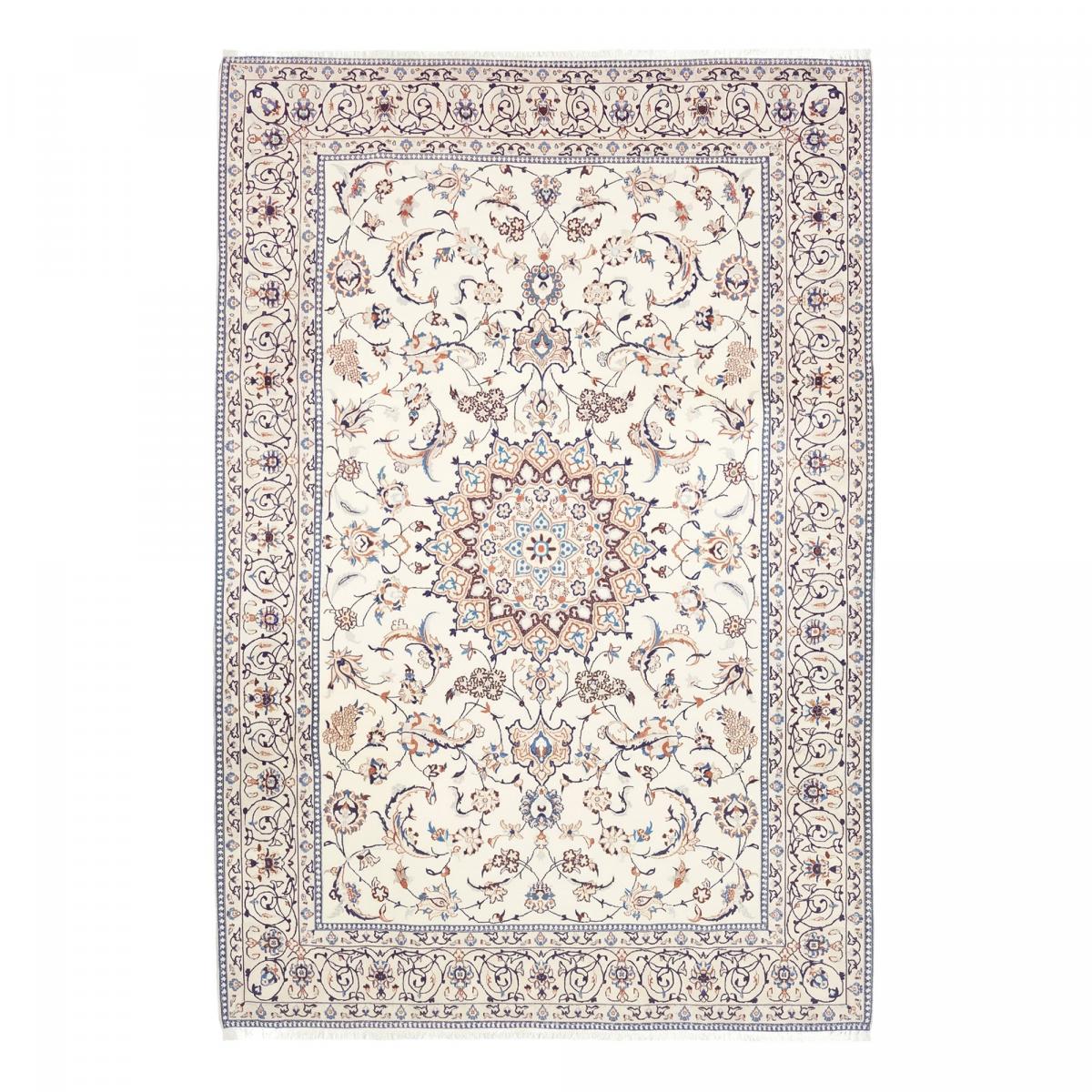Tapis d'orient, motif oriental, noué main, laine et soie, NAIN 9LA 34