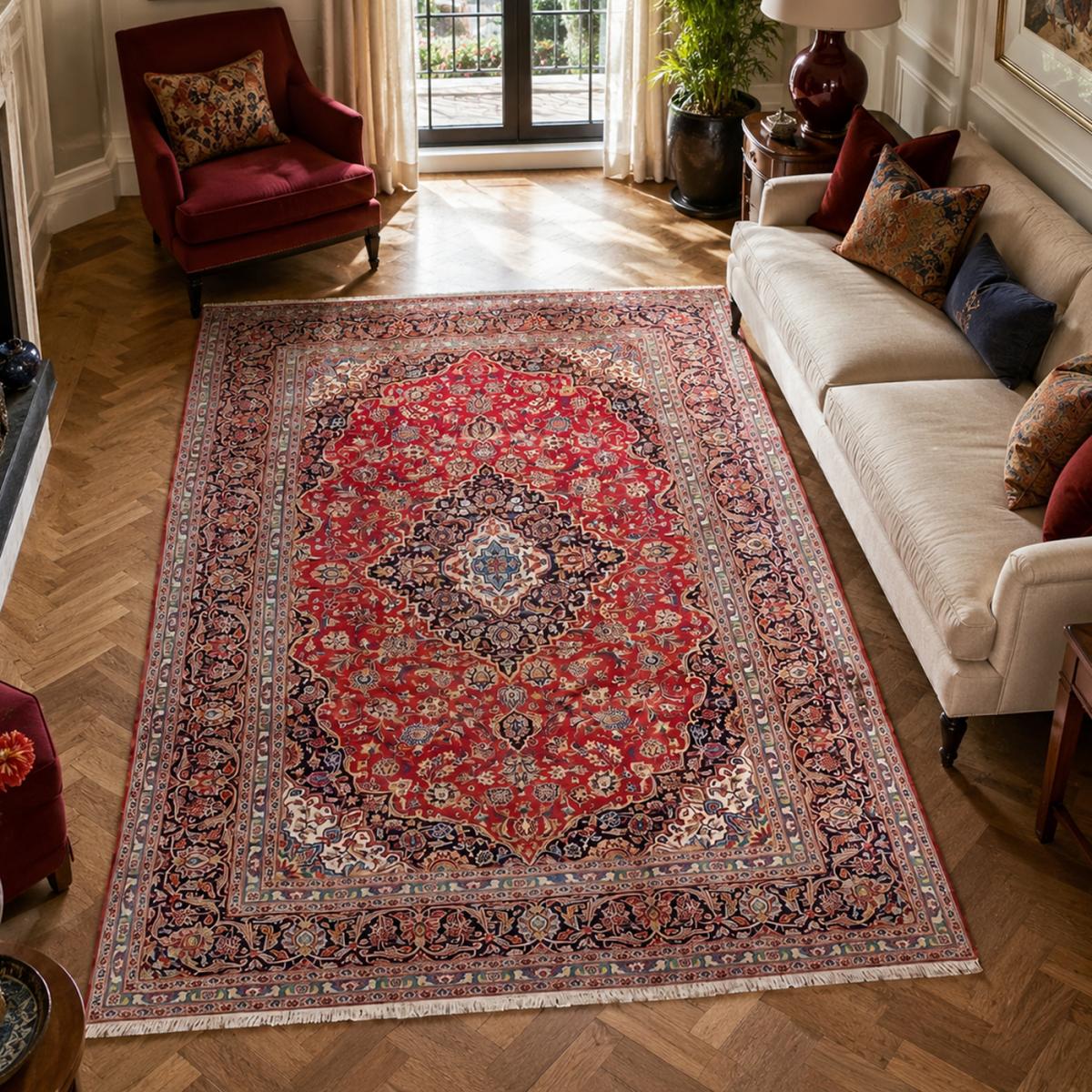 Tapis d'orient, motif oriental authentique, noué main, ARDAKAN 3 — vue 3