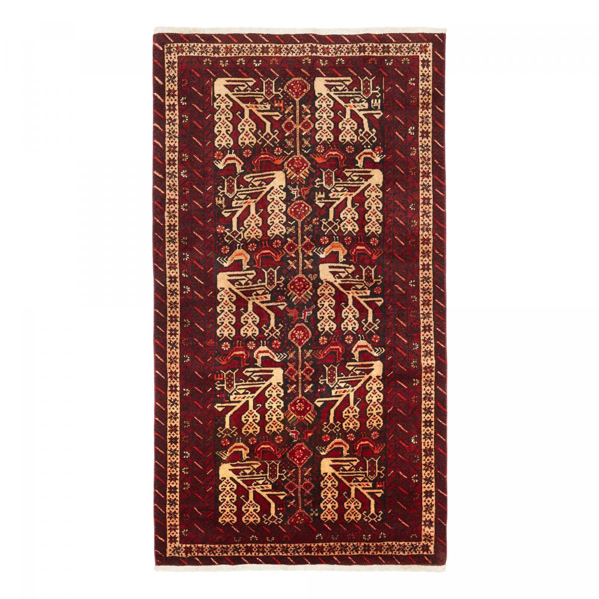 Tapis salon au motif traditionnel, noué main en laine, BALUTSCH 2