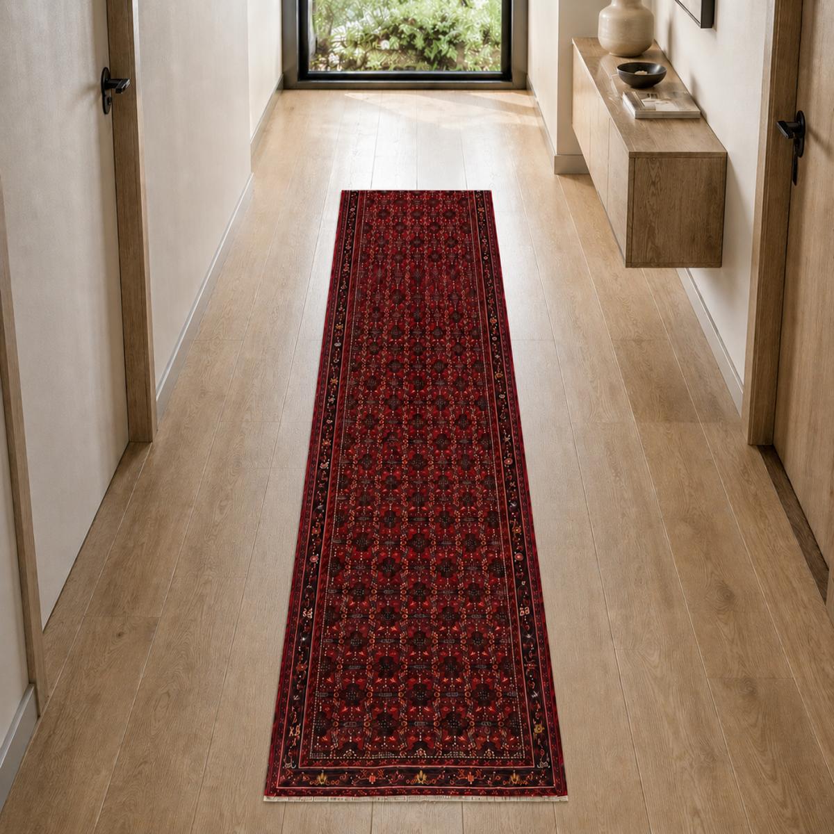 Tapis d'orient, motif traditionnel noué à la main, HAMADAN 180 — vue 3
