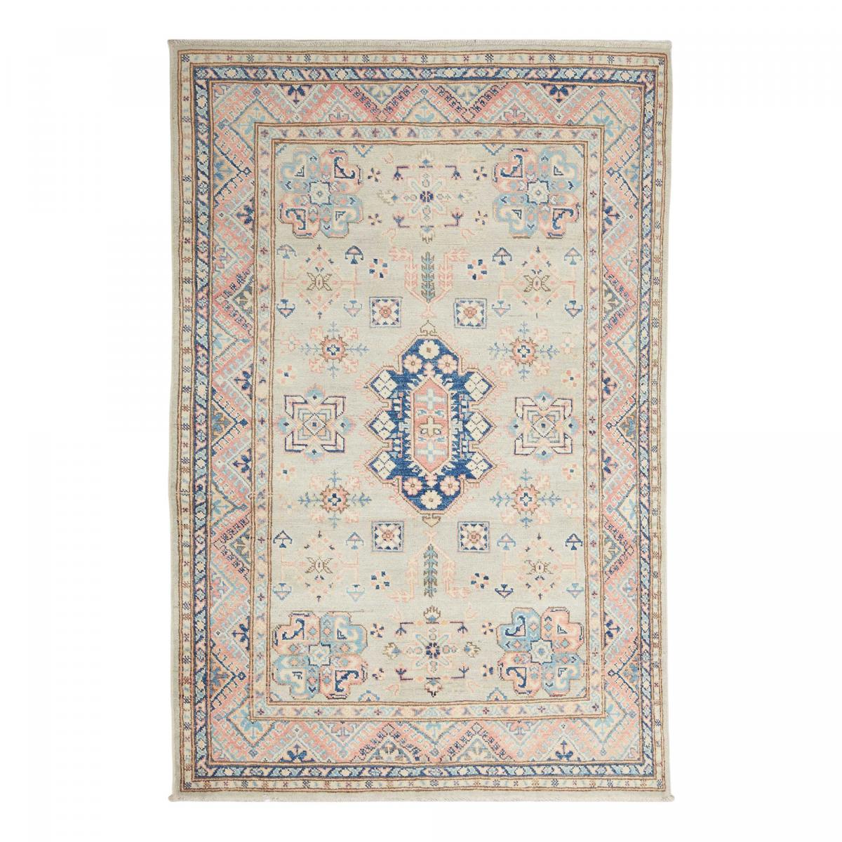 Tapis salon géométrique, noué main en laine, KAZAK CO 56