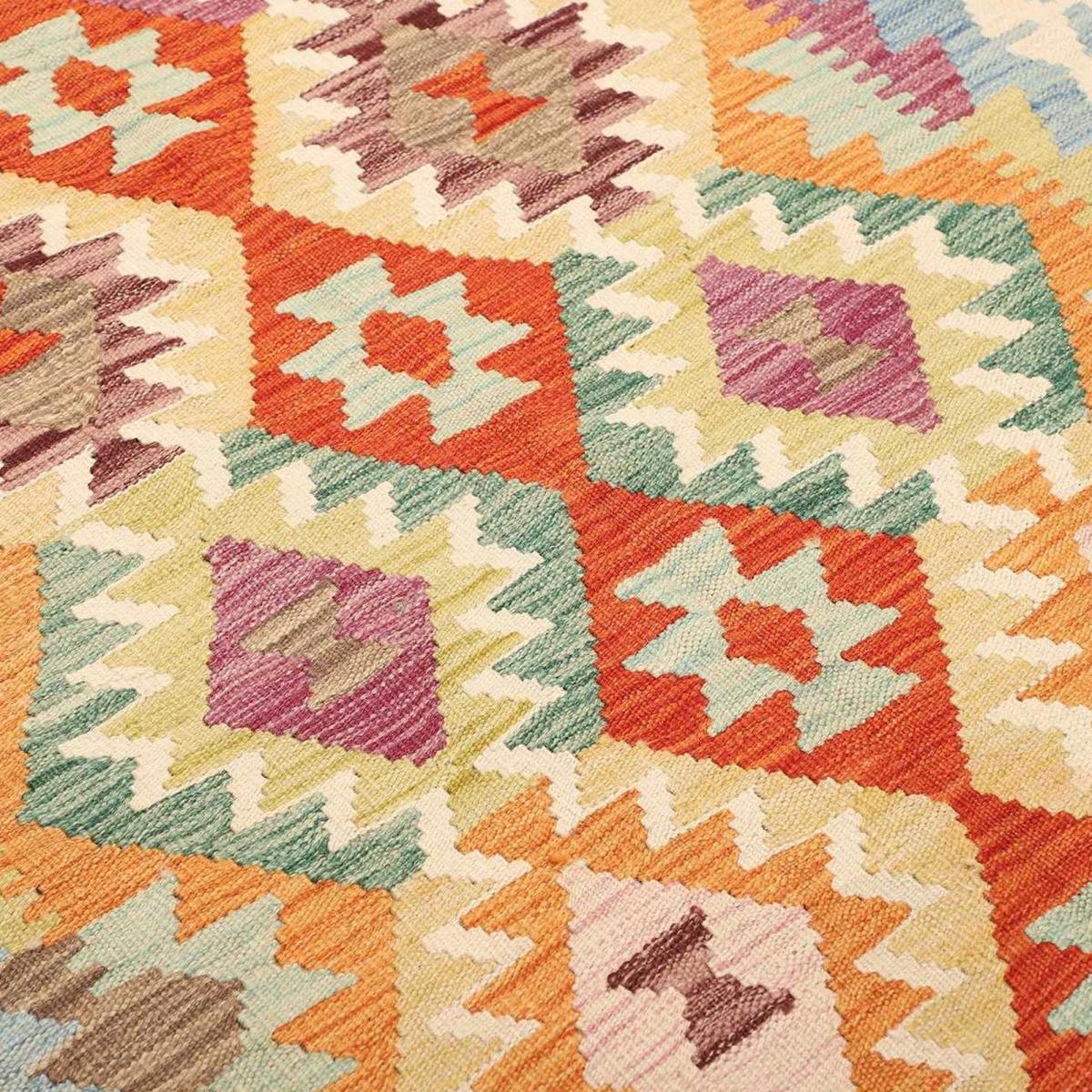 Tapis kilim ethnique, tissé plat en laine naturelle, KILIM 25 — vue 5
