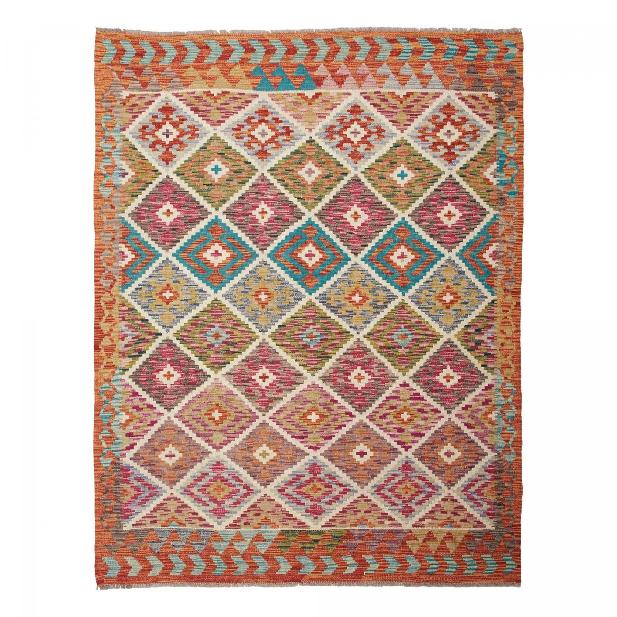 Tapis kilim au motif ethnique, tissé plat en laine, KILIM 29
