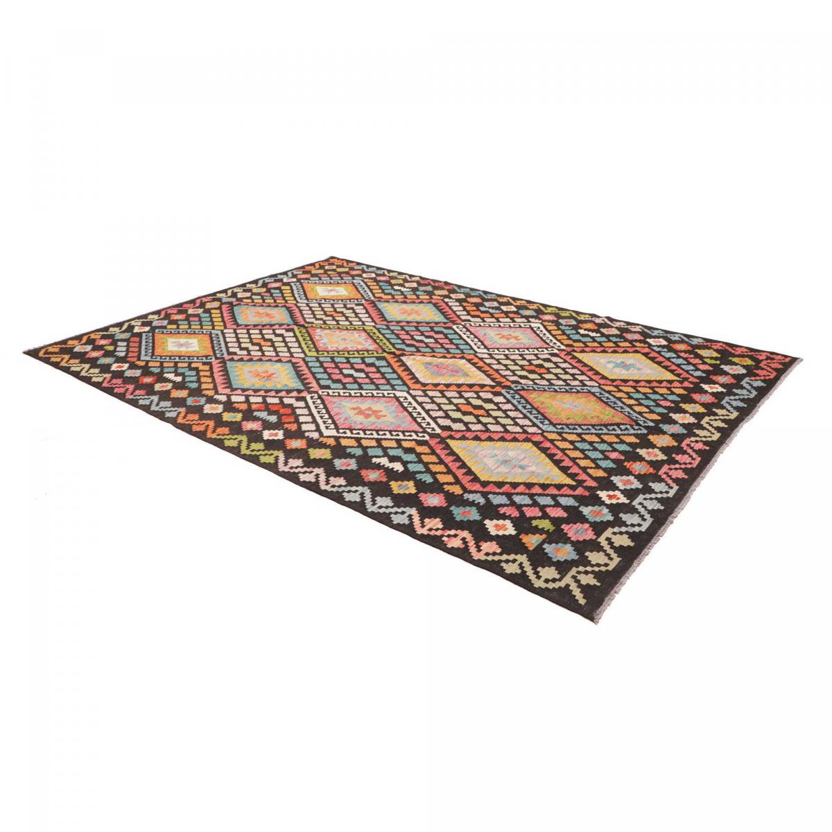 Tapis kilim au motif ethnique, tissé plat artisanal, KILIM 34 — vue 4