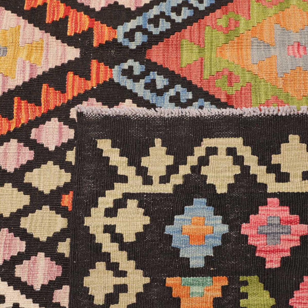 Tapis kilim au motif ethnique, tissé plat artisanal, KILIM 34 — vue 6
