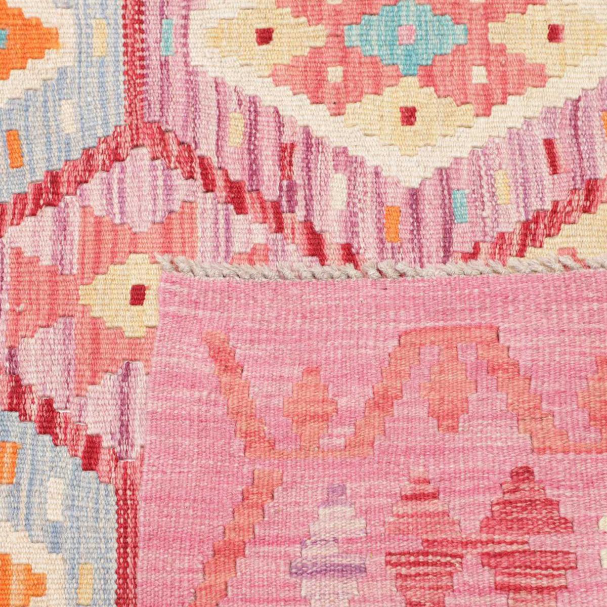 Tapis kilim, motif géométrique, tissé plat en laine naturelle — vue 6