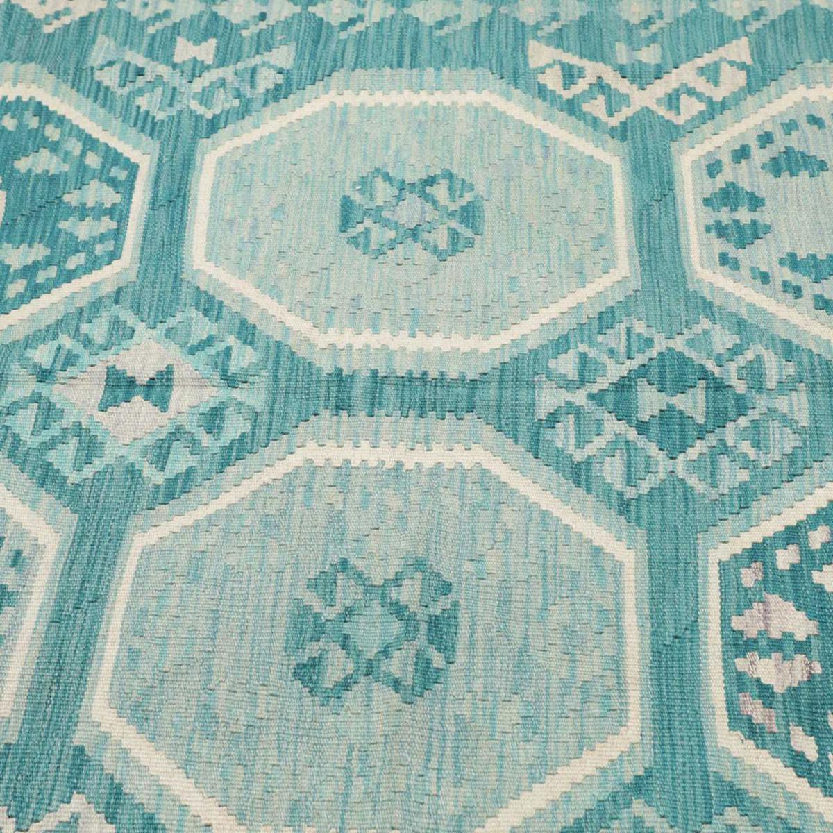 Tapis kilim, motif géométrique authentique, tissage plat en laine — vue 5