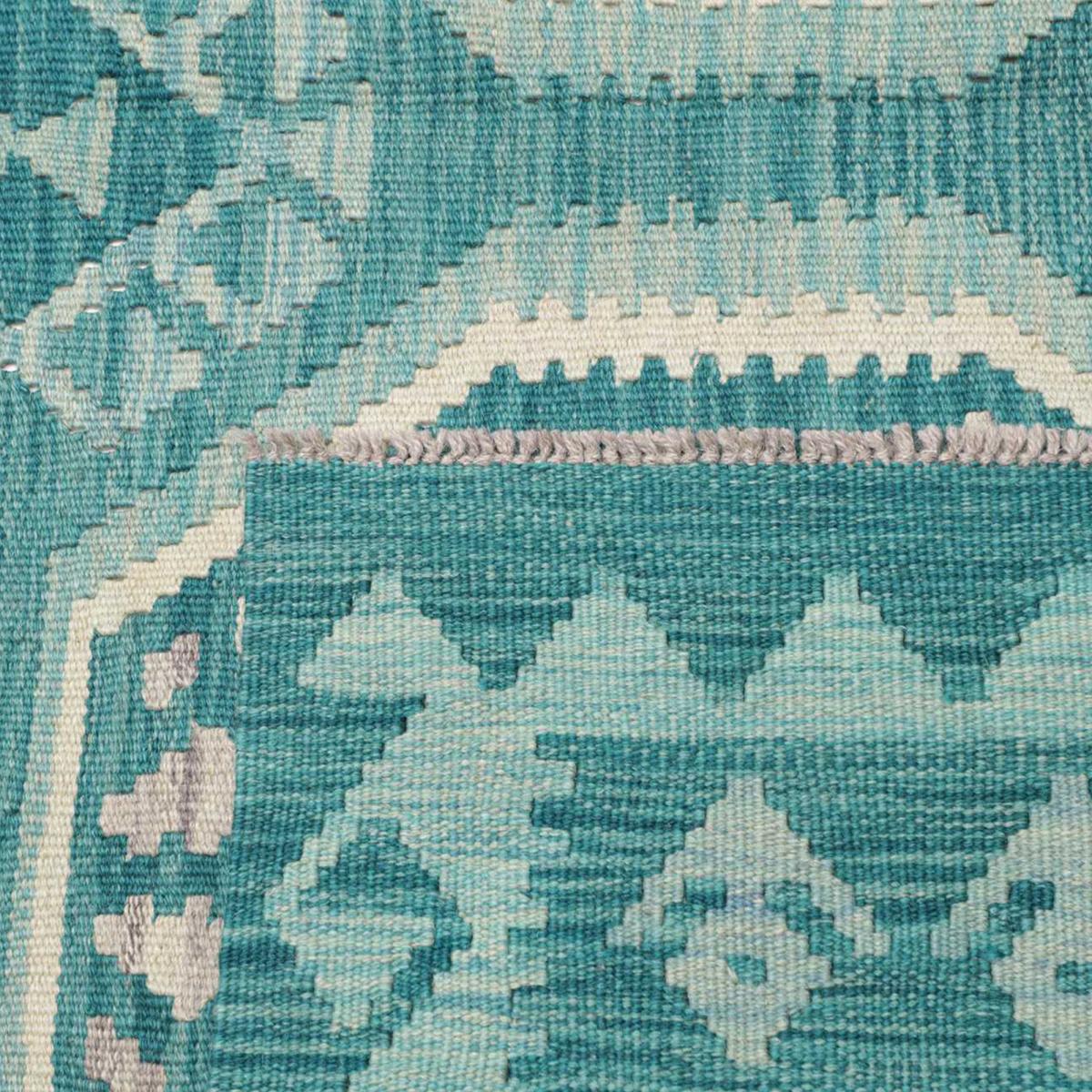 Tapis kilim, motif géométrique authentique, tissage plat en laine — vue 6