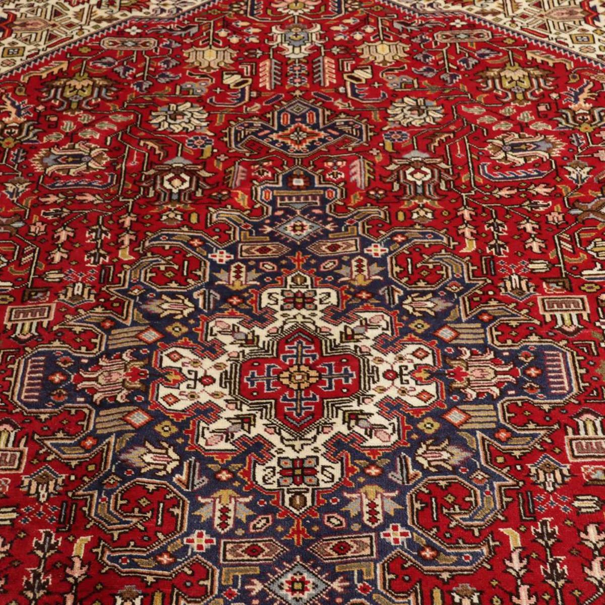 Tapis d'orient oriental, noué main, laine et soie, TABRIZ A — vue 6