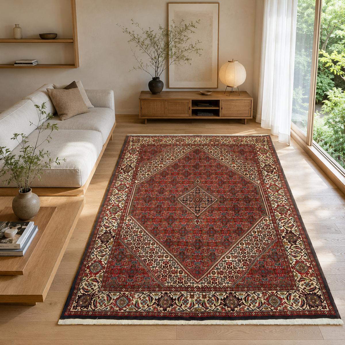 Tapis d'orient, motif oriental, noué main en laine, BIDJAR 3 — vue 3