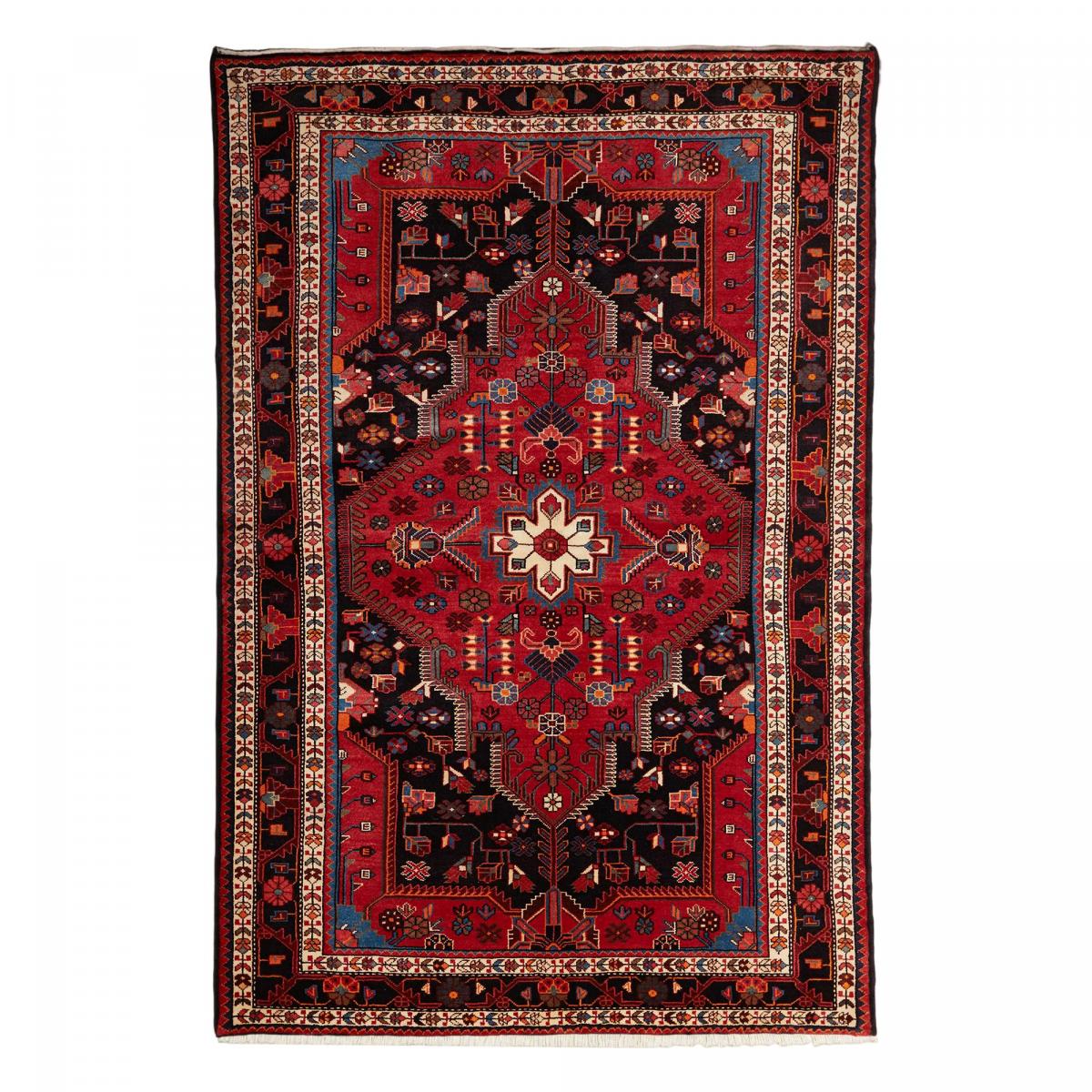 Tapis d'orient, motif oriental, noué main en laine, HAMADAN 28