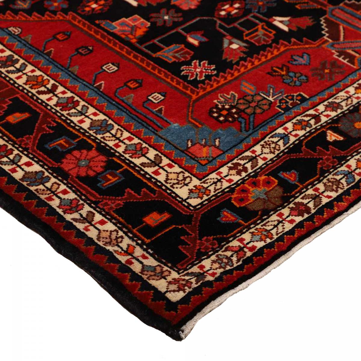 Tapis d'orient, motif oriental, noué main en laine, HAMADAN 28 — vue 5