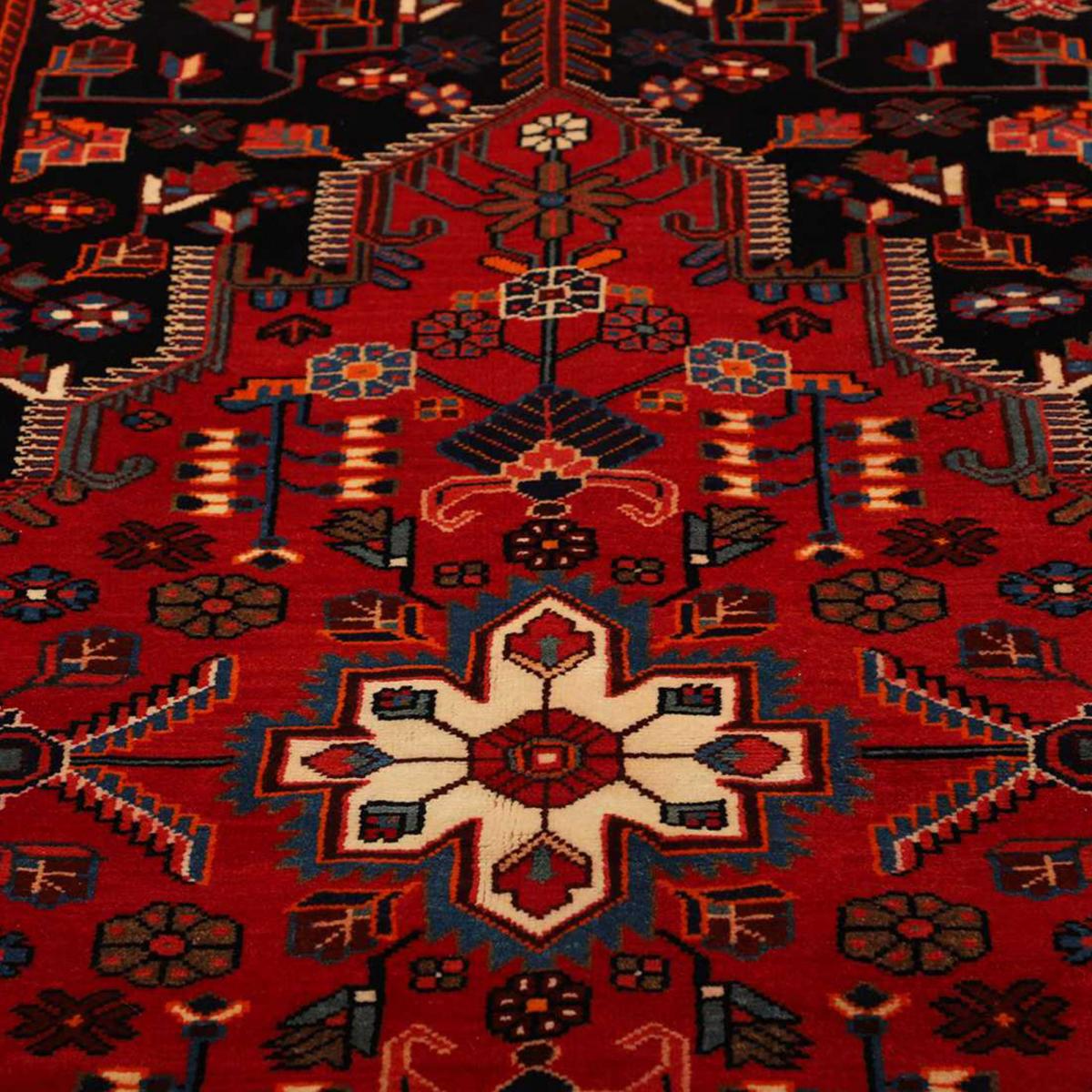 Tapis d'orient, motif oriental, noué main en laine, HAMADAN 28 — vue 6