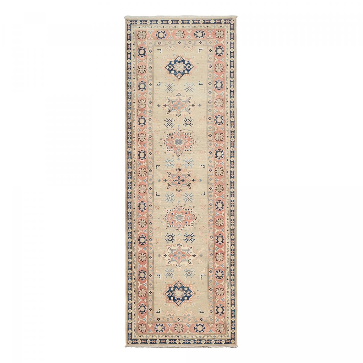 Tapis salon géométrique, noué main en laine, KAZAK CO 58