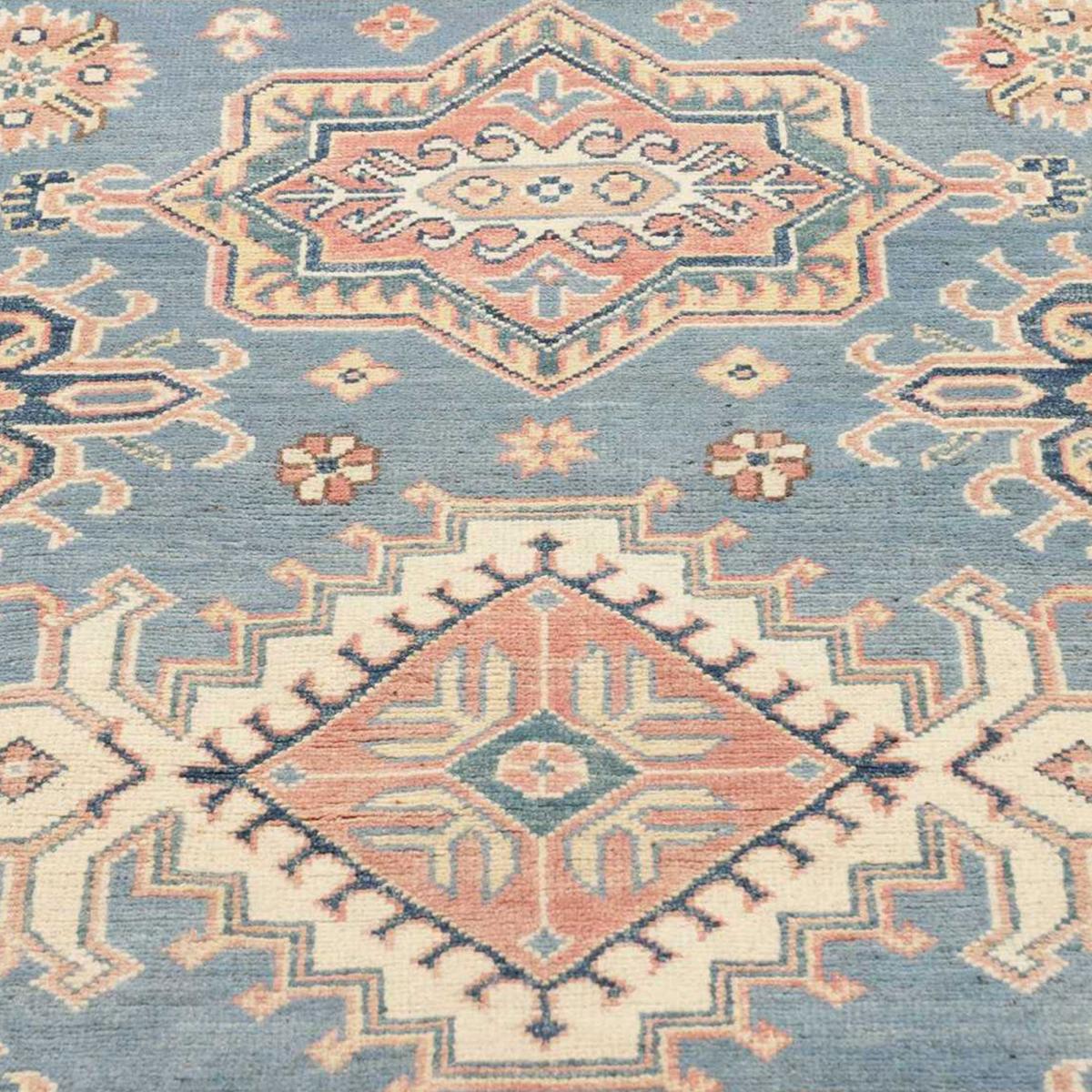 Tapis salon géométrique, laine naturelle, noué à la main, KAZAK CO 60 — vue 6