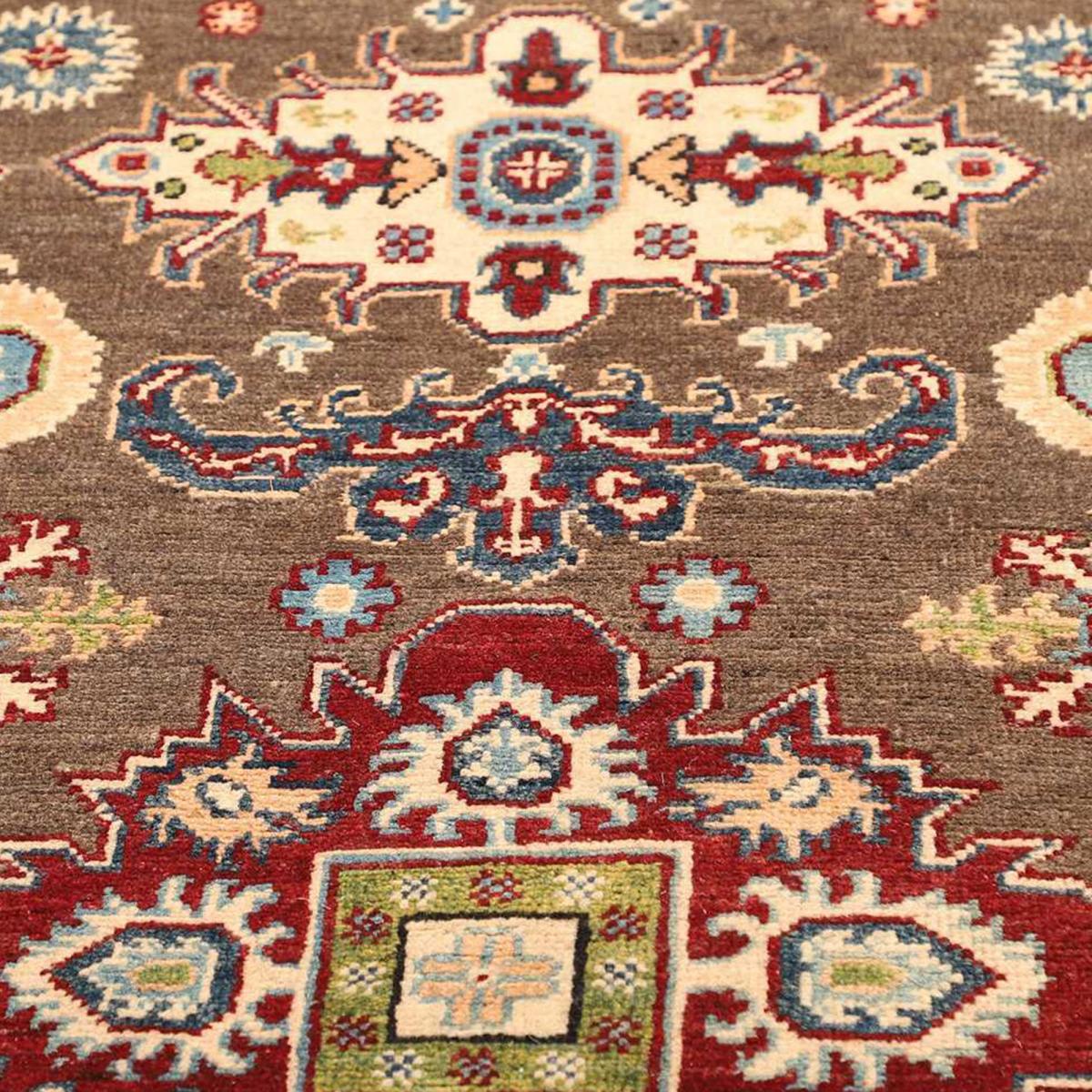 Tapis salon géométrique, noué main en laine, KAZAK CO 61 — vue 6