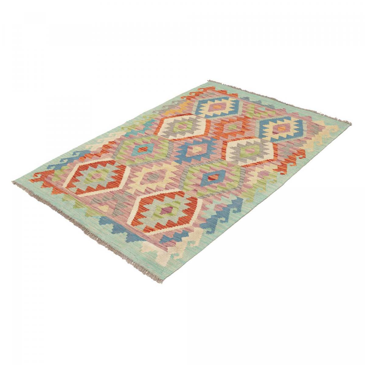 Tapis kilim au motif ethnique, tissé plat authentique, KILIM 43 — vue 4
