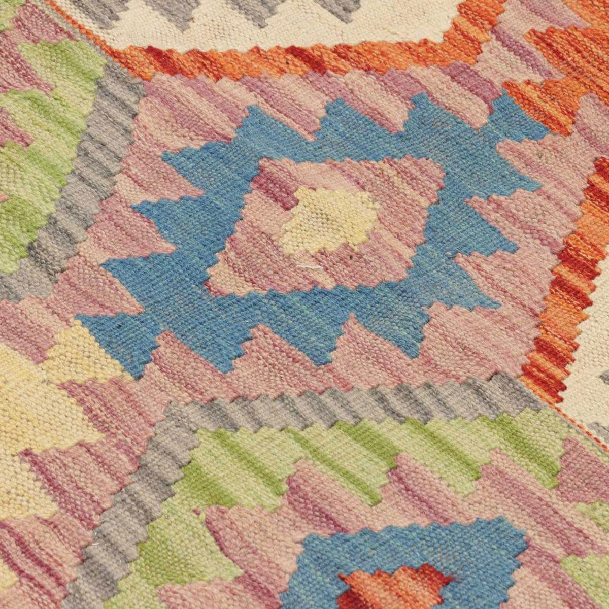Tapis kilim au motif ethnique, tissé plat authentique, KILIM 43 — vue 5