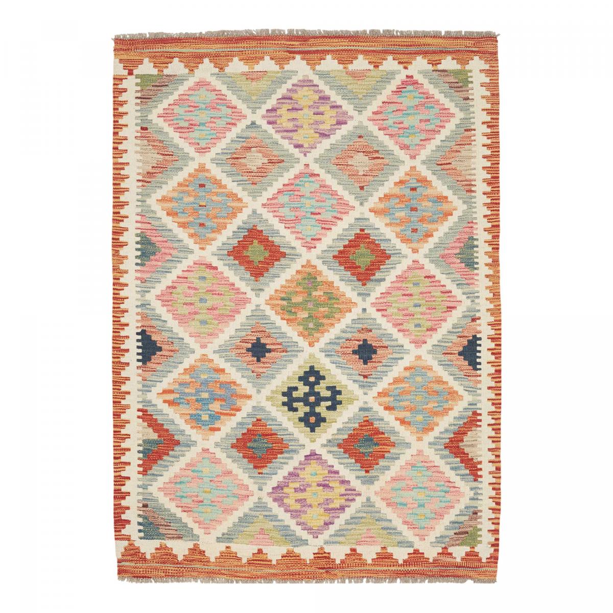 Tapis kilim au motif géométrique, tissage plat, KILIM 44