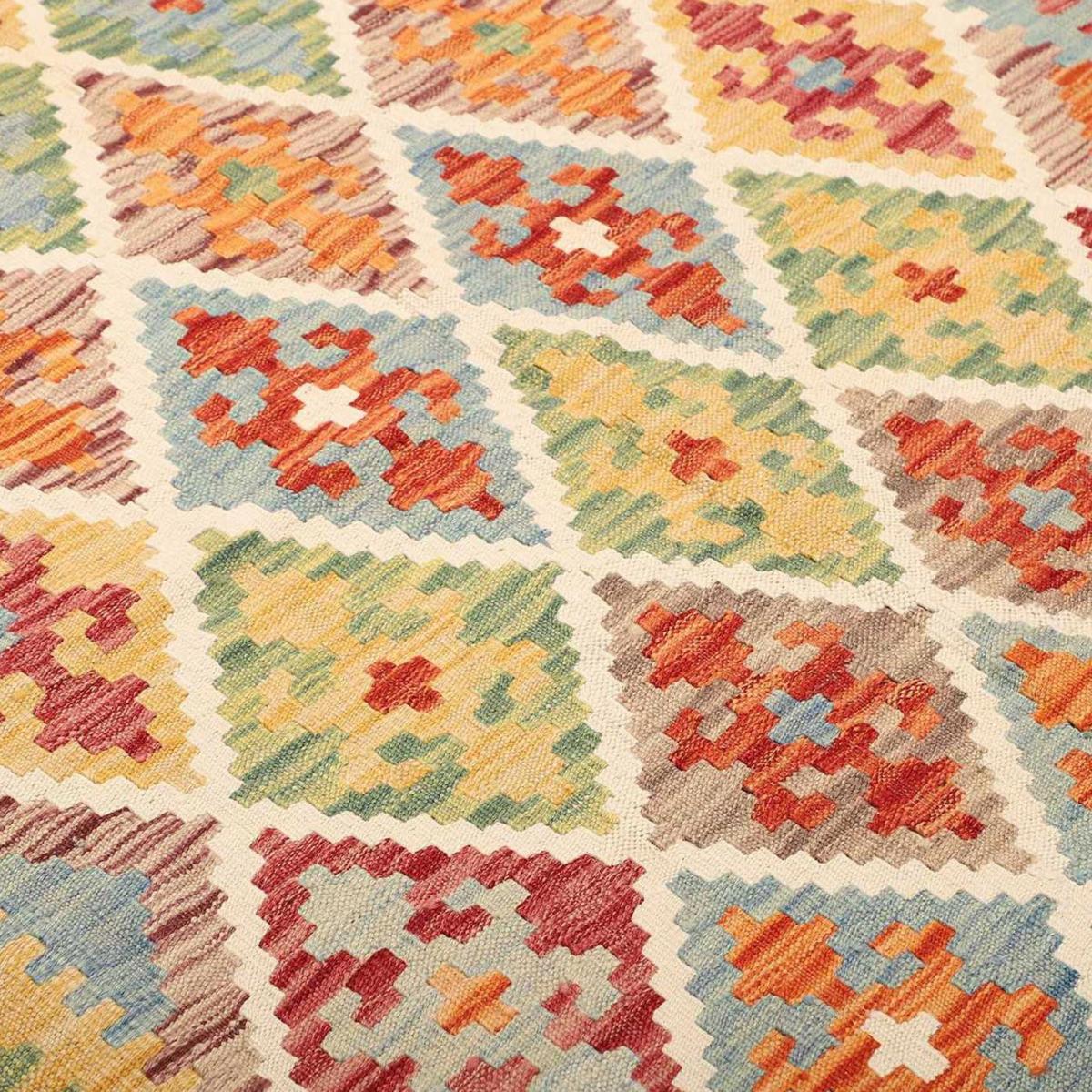 Tapis kilim géométrique, tissé plat en laine, KILIM 46 — vue 5