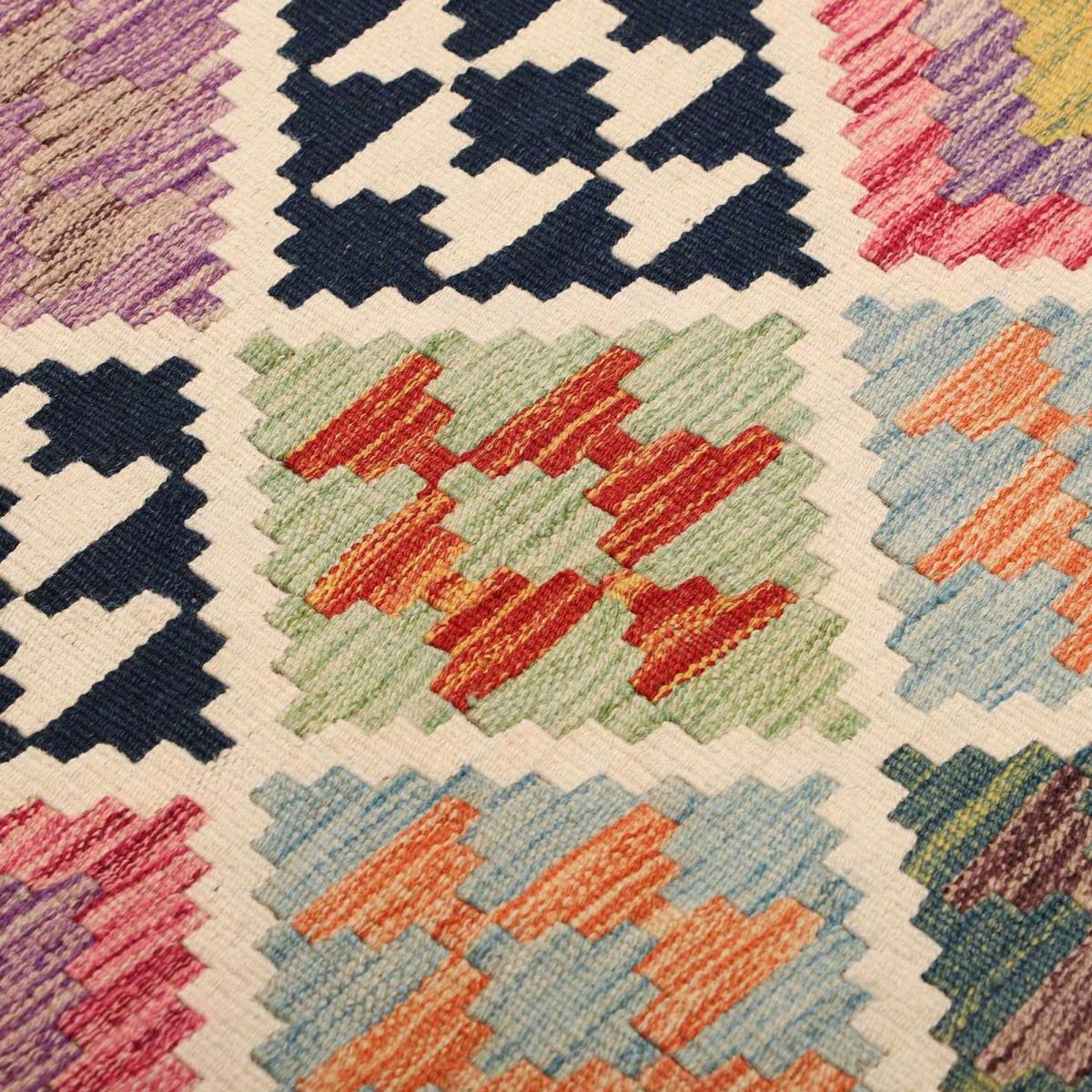 Tapis kilim, motif ethnique authentique, tissé plat en laine — vue 5