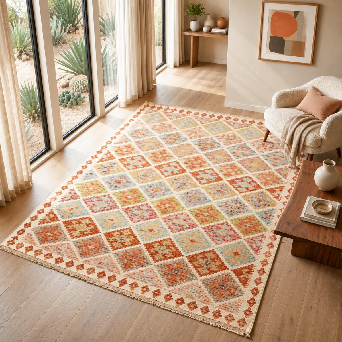 Tapis kilim ethnique, tissé à plat en laine, authentique KILIM 50 — vue 3