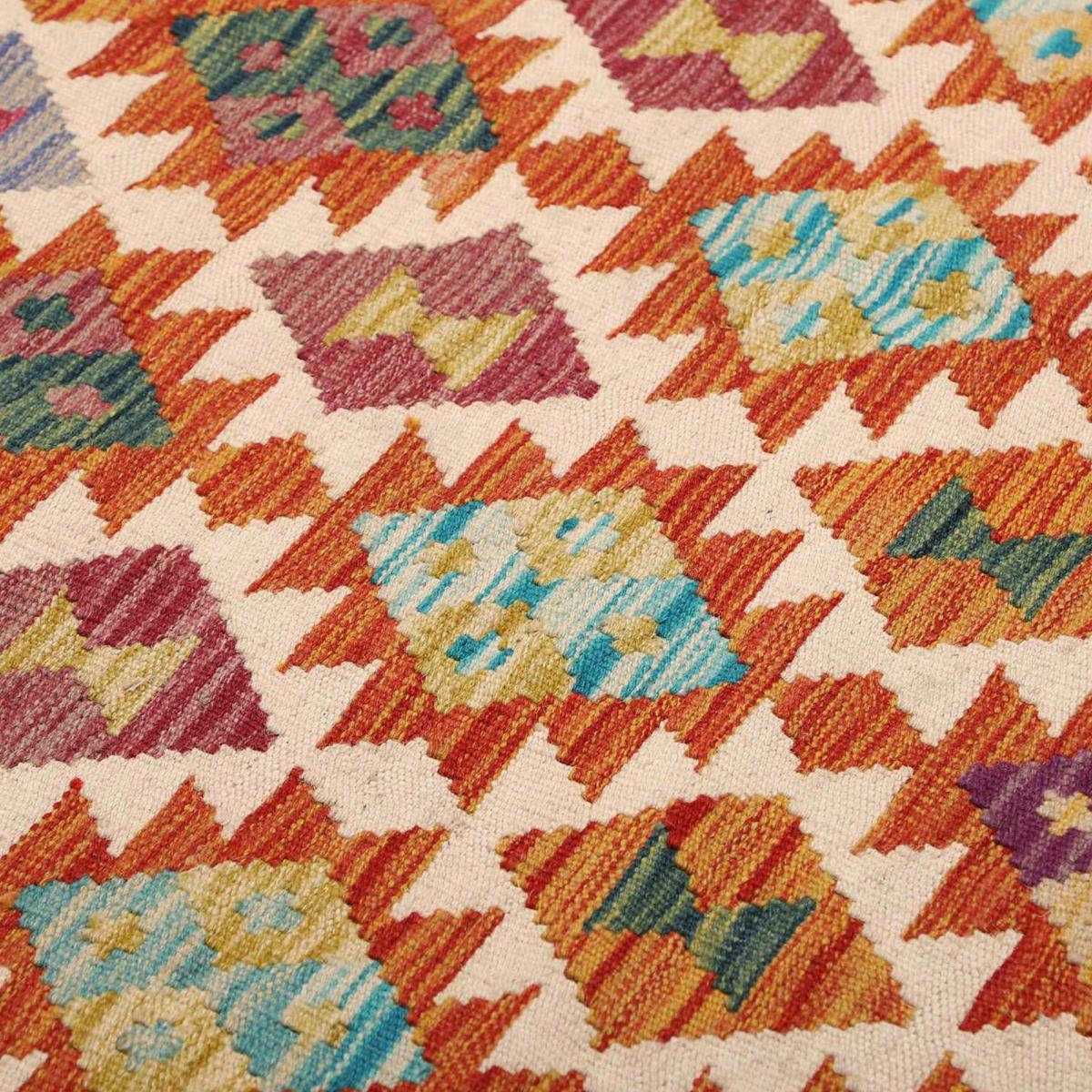 Tapis kilim géométrique, tissé plat authentique, laine, KILIM 51 — vue 5