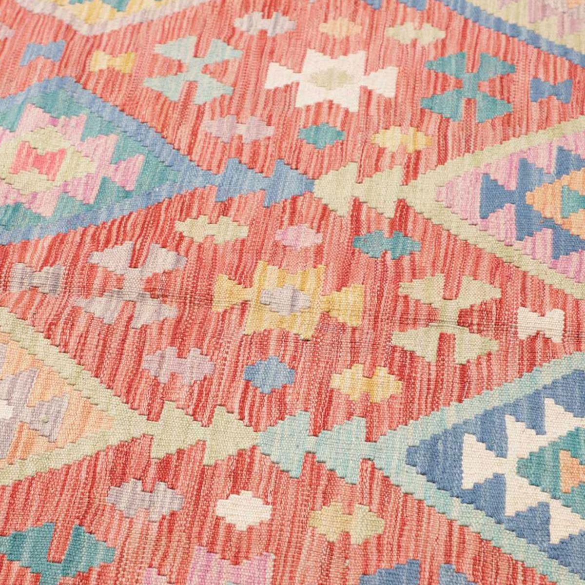 Tapis kilim, motif géométrique tissé plat en laine, KILIM 53 — vue 5