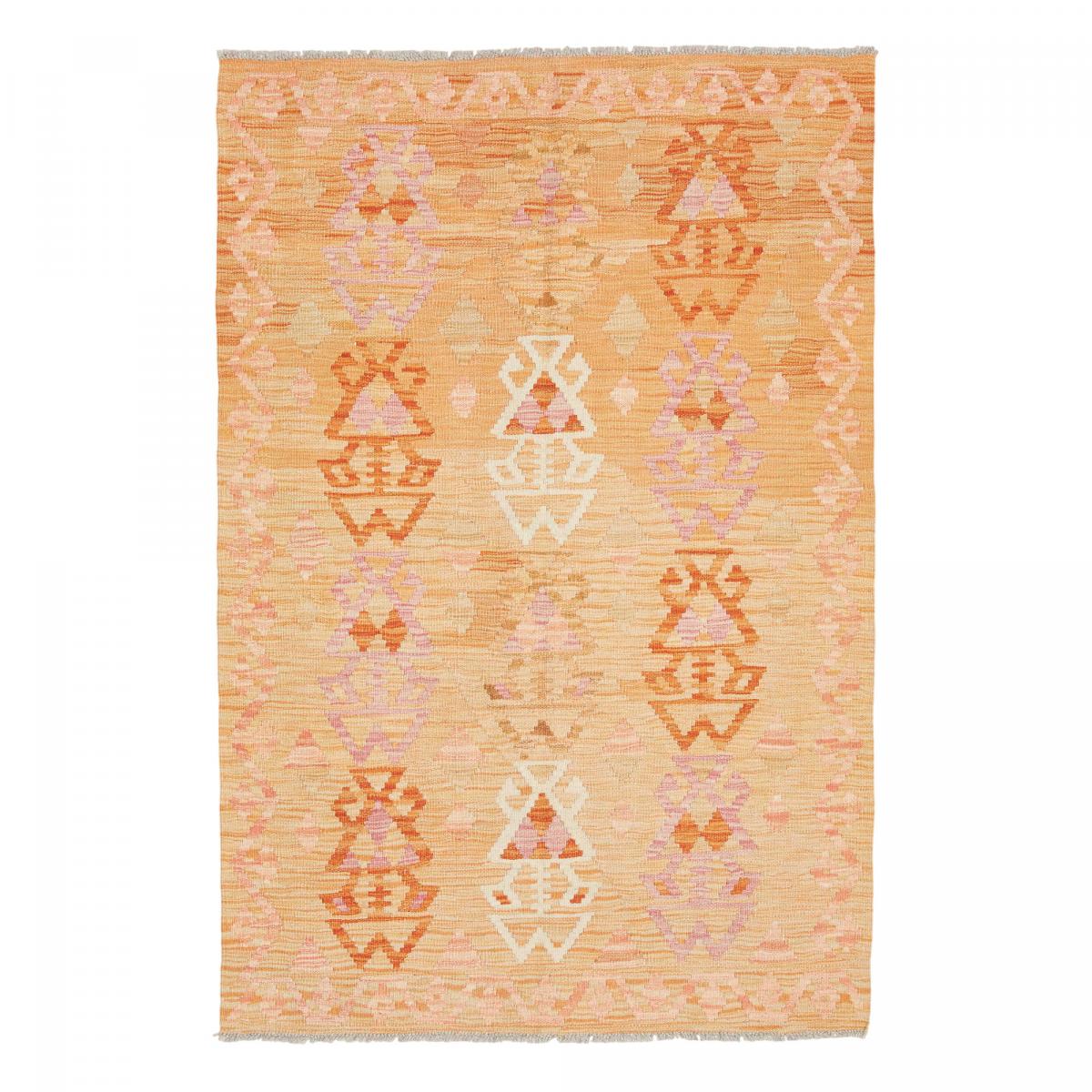 Tapis kilim au motif ethnique, tissé plat authentique, KILIM 54