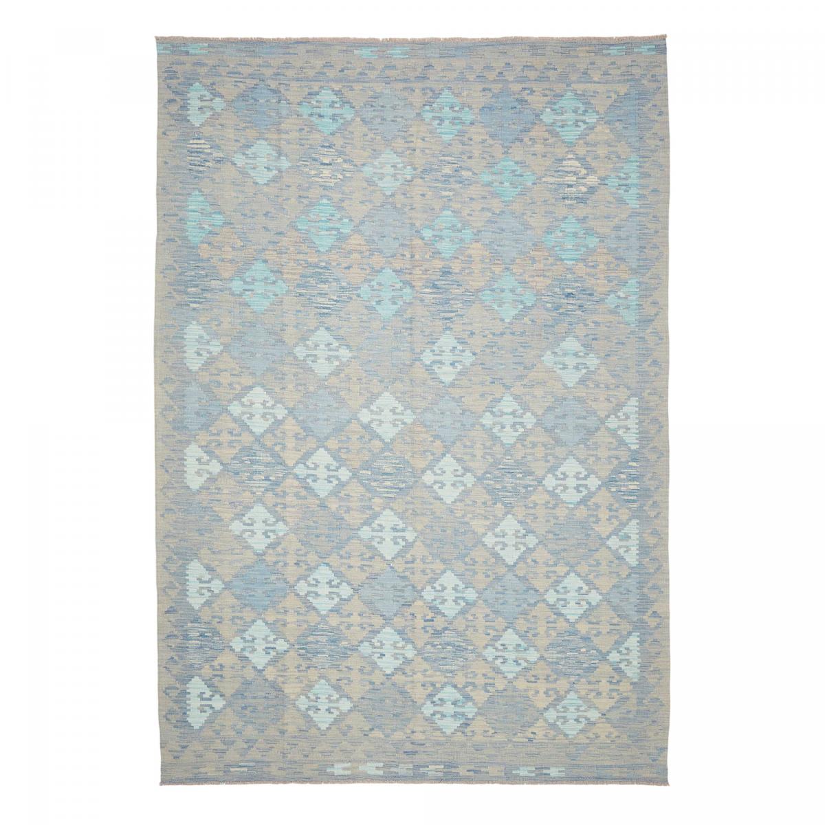 Tapis kilim au motif géométrique, tissé plat en laine, KILIM 55