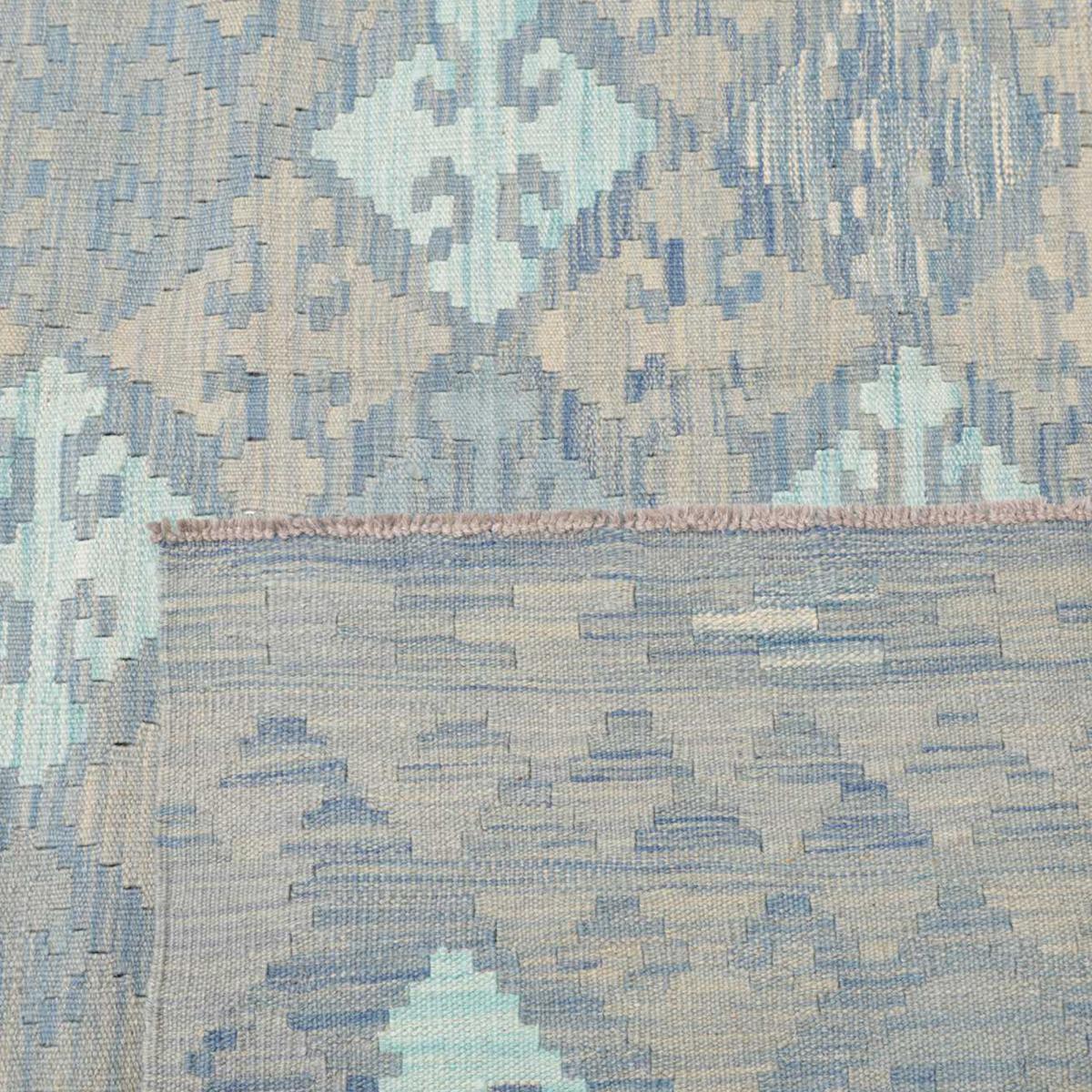 Tapis kilim au motif géométrique, tissé plat en laine, KILIM 55 — vue 6
