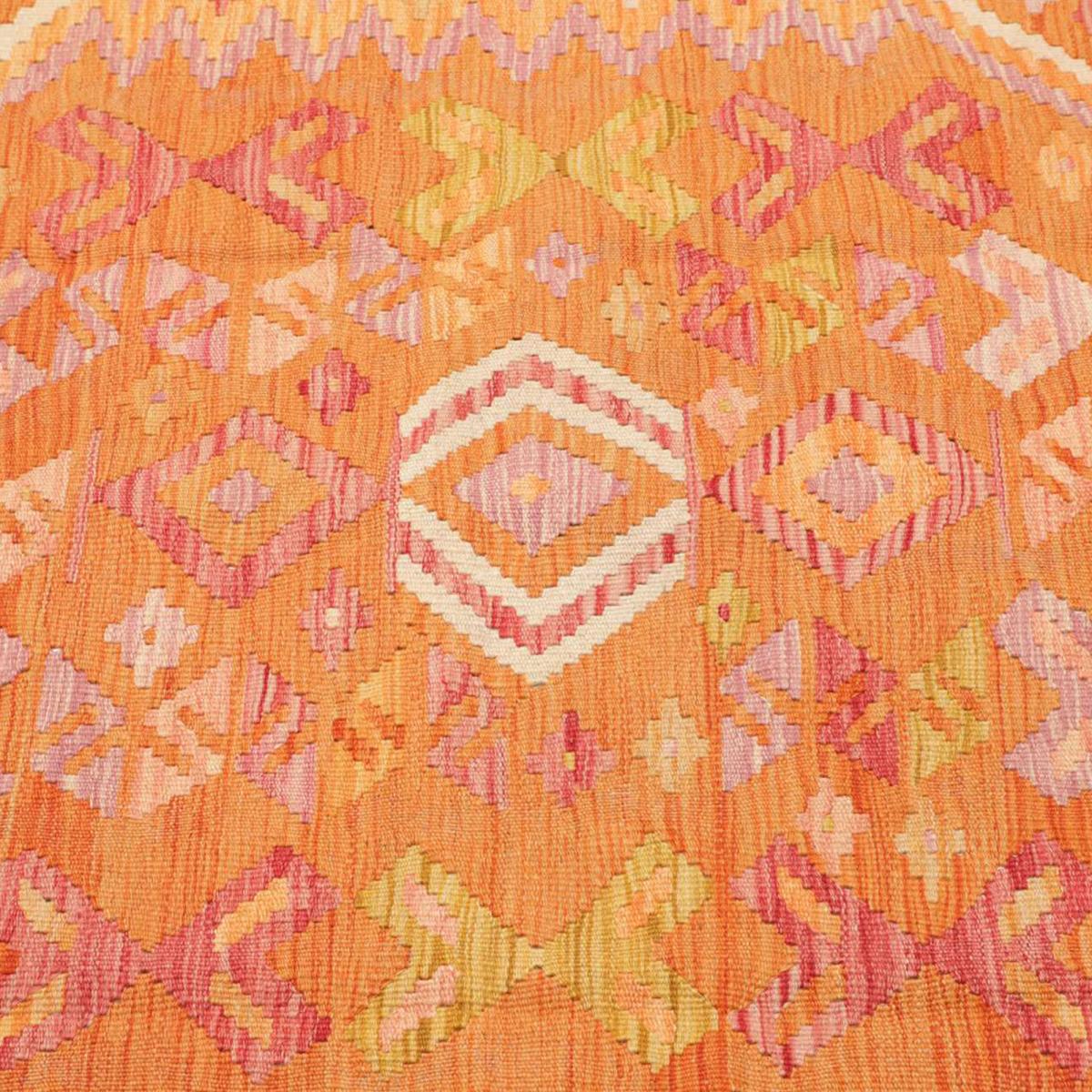 Tapis kilim au motif ethnique, tissé plat en laine naturelle — vue 5