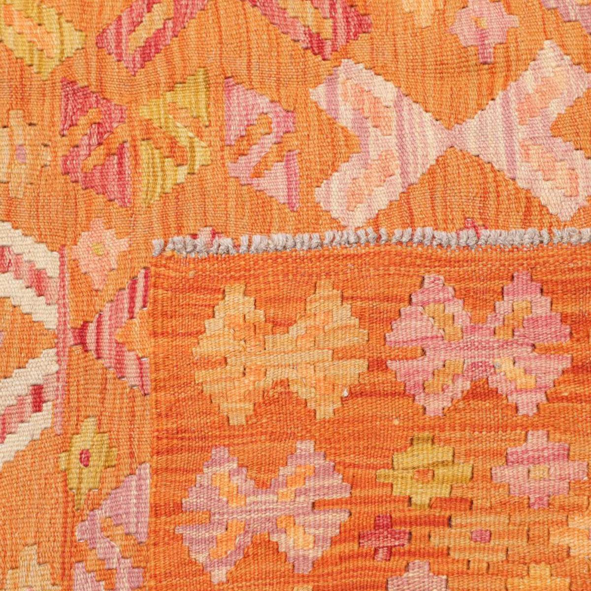 Tapis kilim au motif ethnique, tissé plat en laine naturelle — vue 6