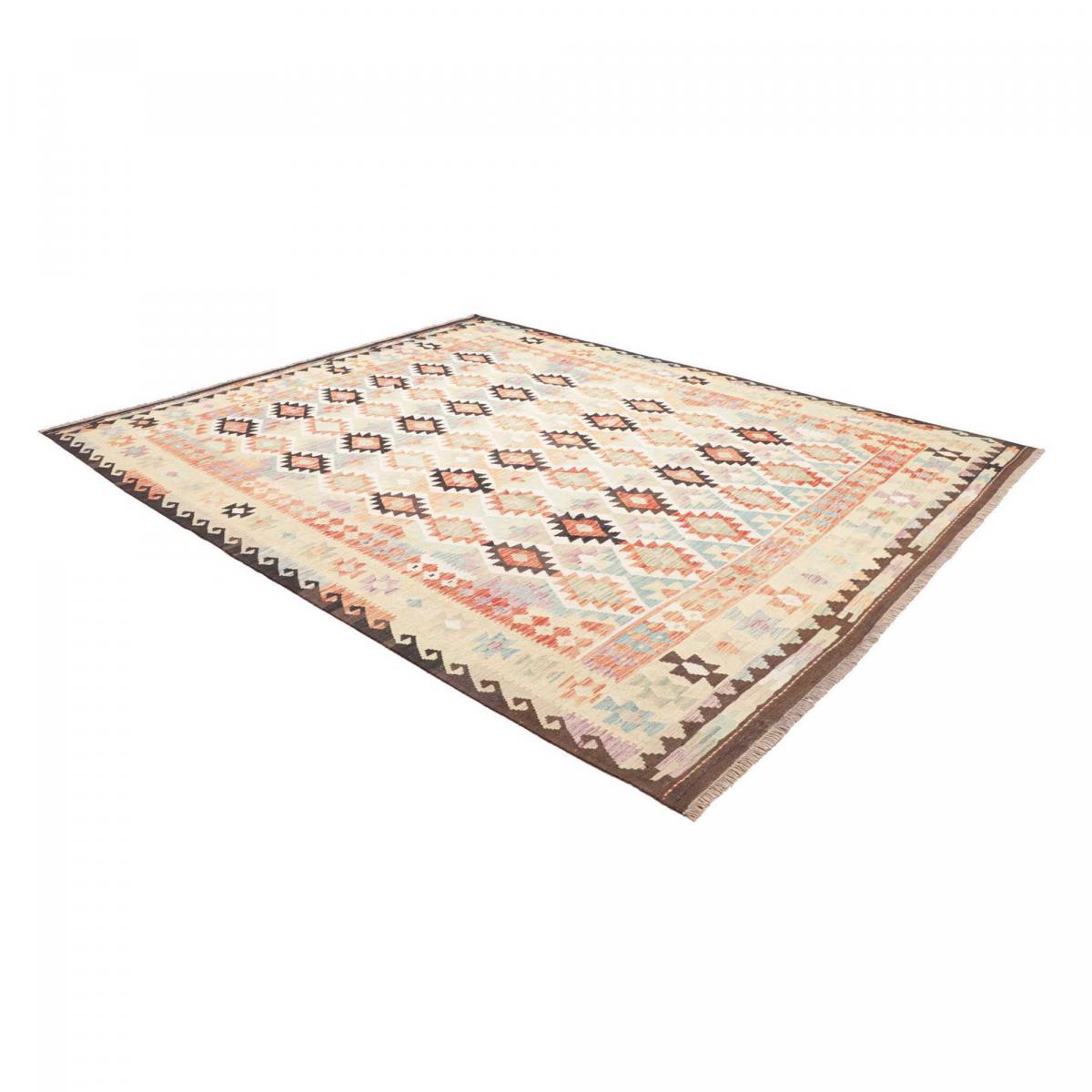 Tapis kilim géométrique, tissé à plat, laine naturelle, KILIM 61 — vue 4