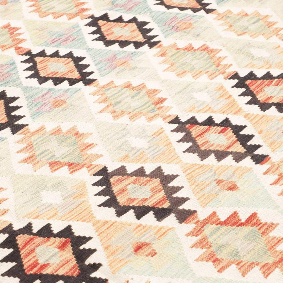 Tapis kilim géométrique, tissé à plat, laine naturelle, KILIM 61 — vue 5