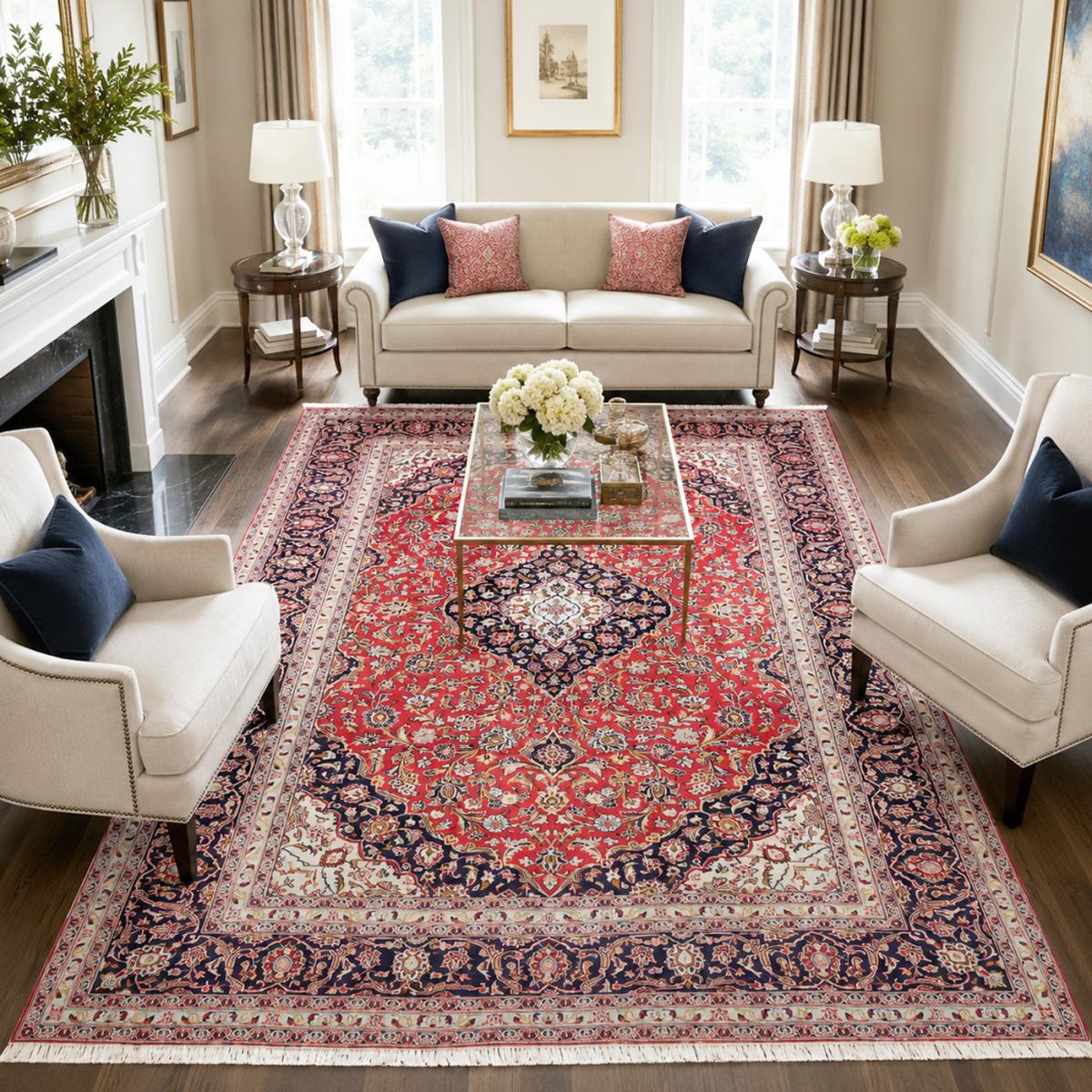Tapis d'orient au motif oriental, noué à la main en laine, ARDAKAN 9 — vue 3
