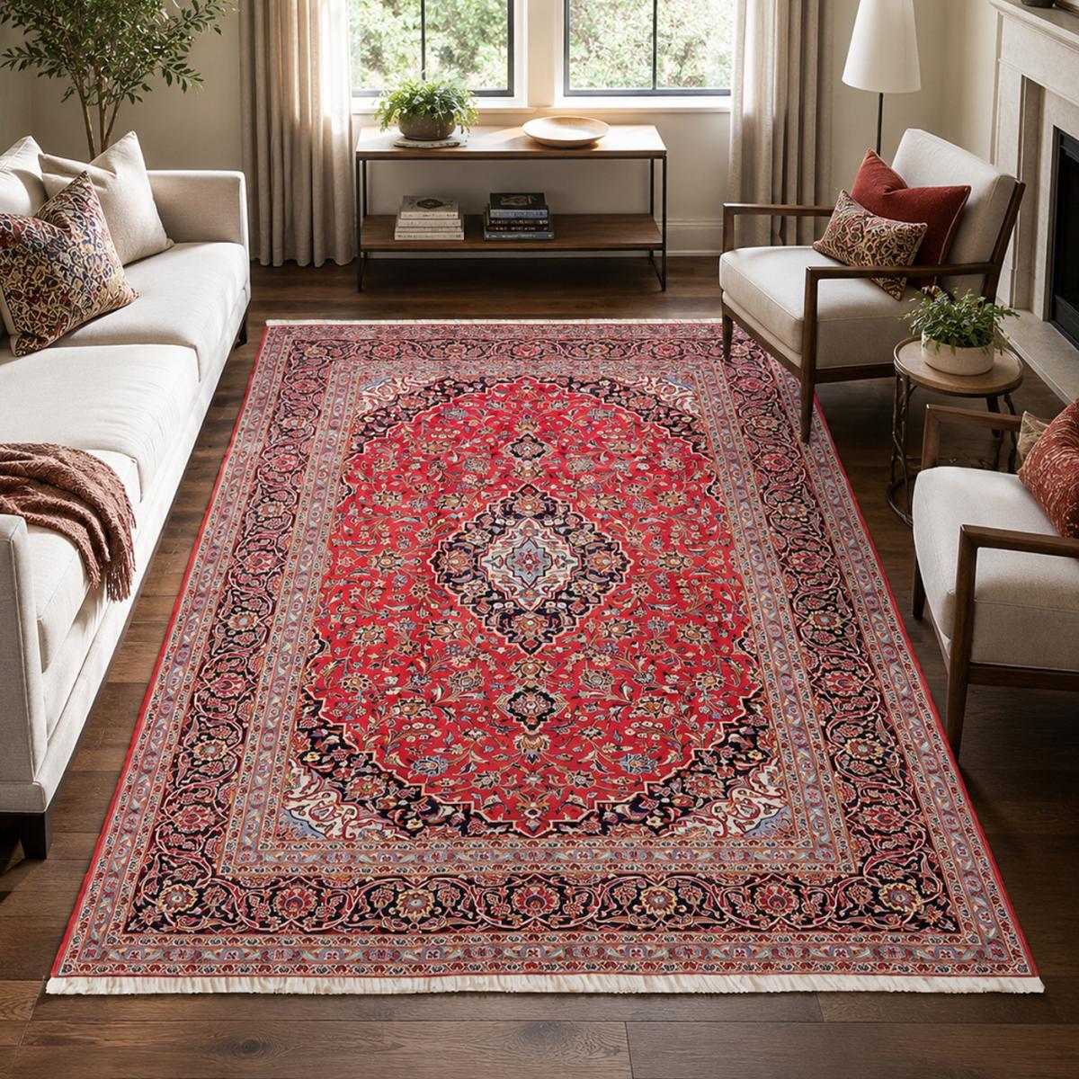 Tapis d'orient au motif oriental, noué main en laine, ARDAKAN A — vue 3
