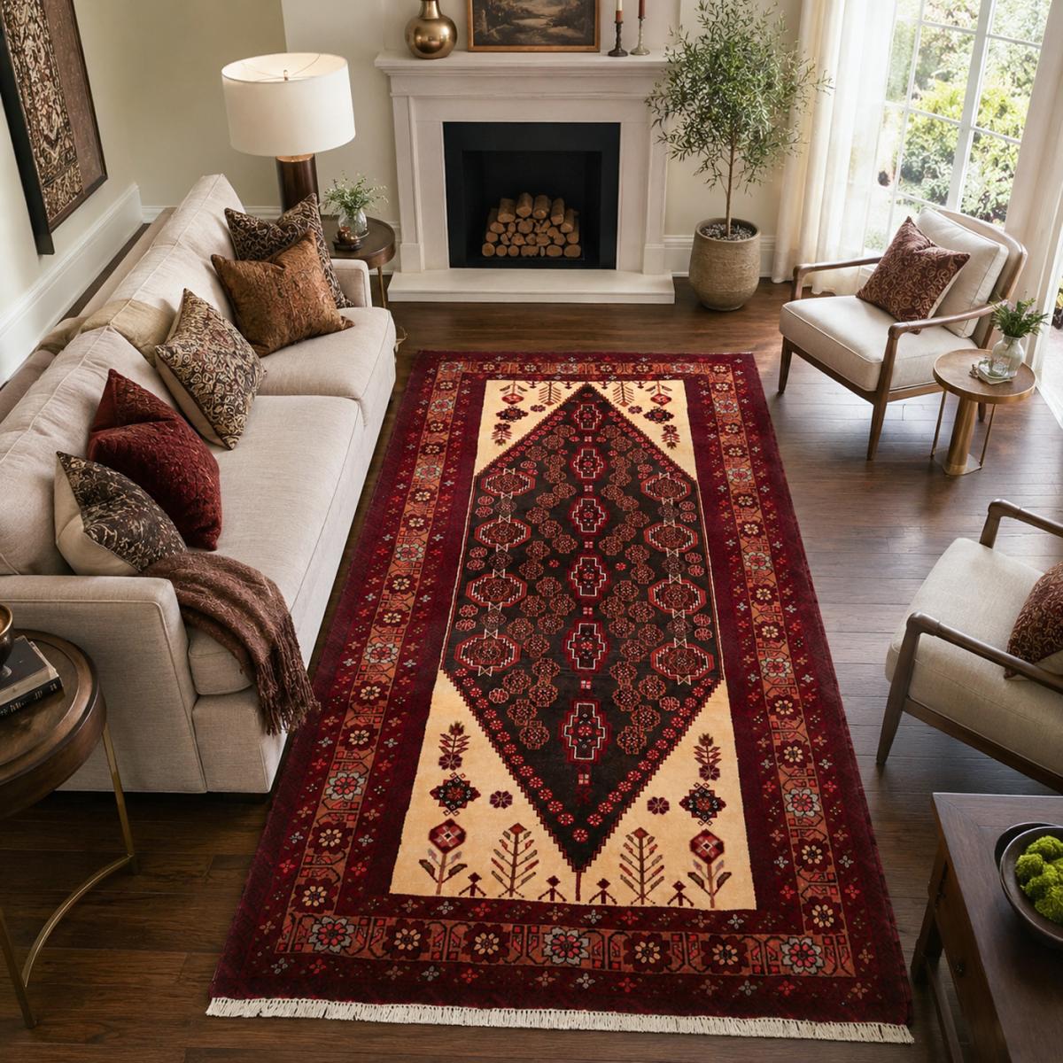 Tapis d'orient au motif oriental, noué à la main, BALUTSCH 6 — vue 3