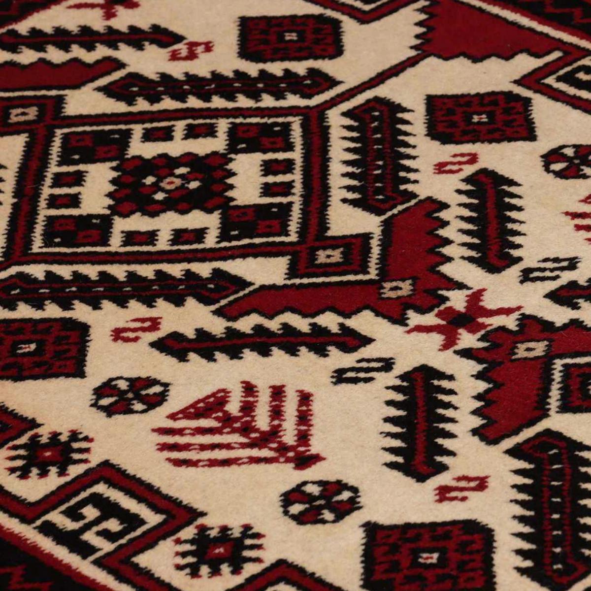 Tapis salon au motif géométrique, noué main en laine, BALUTSCH 7 — vue 6