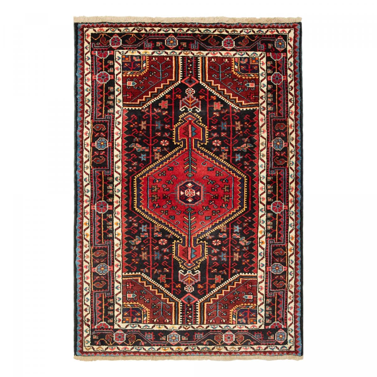 Tapis d'orient au motif oriental, noué main, HAMADAN 35